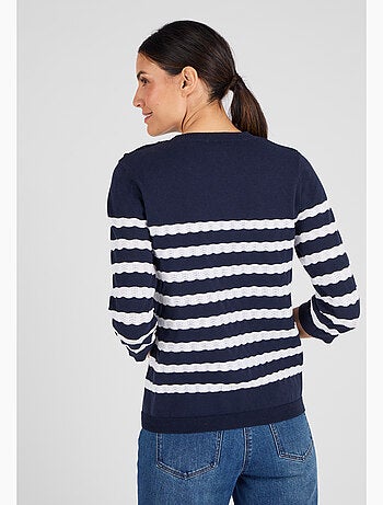 Pull marinière rayures fantaisie - Damart