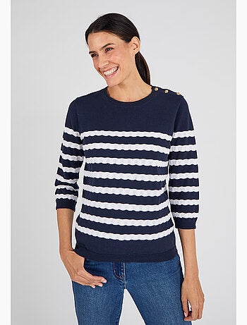 Pull marinière rayures fantaisie - Damart