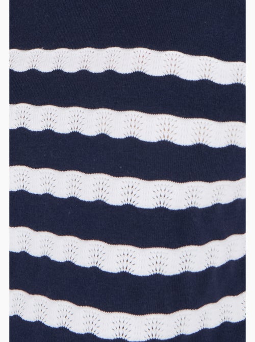 Pull marinière rayures fantaisie - Damart - Kiabi