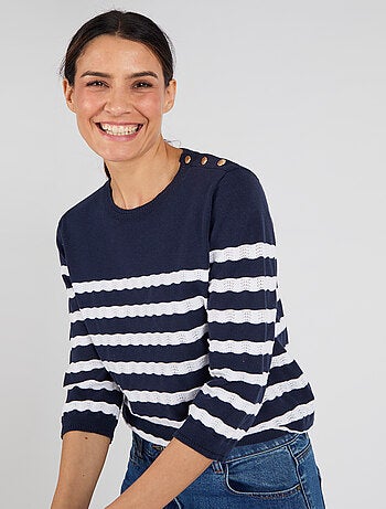 Pull marinière rayures fantaisie - Damart