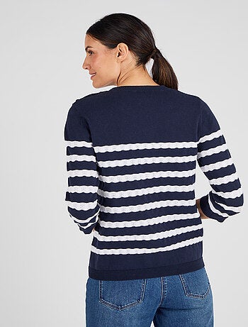 Pull marinière rayures fantaisie - Damart