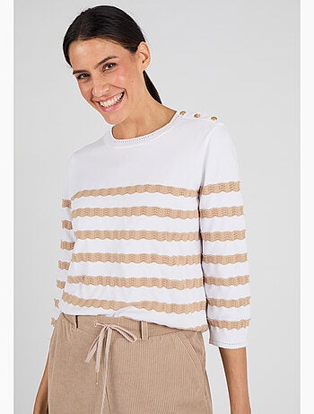 Pull marinière rayures fantaisie - damart