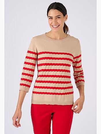 Pull marinière rayures fantaisie - Damart