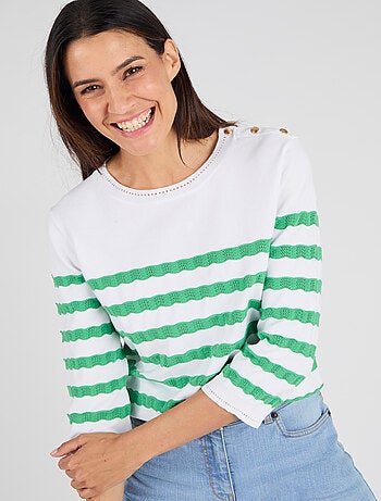 Pull marinière rayures fantaisie - Damart