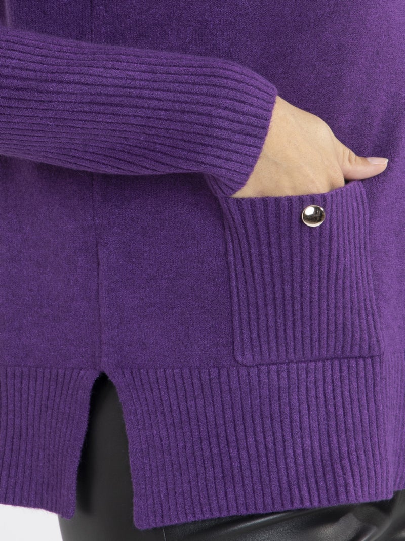 Pull Martine  | Gerard Pasquier Avec Col V | Gerard Pasquier Violet - Kiabi