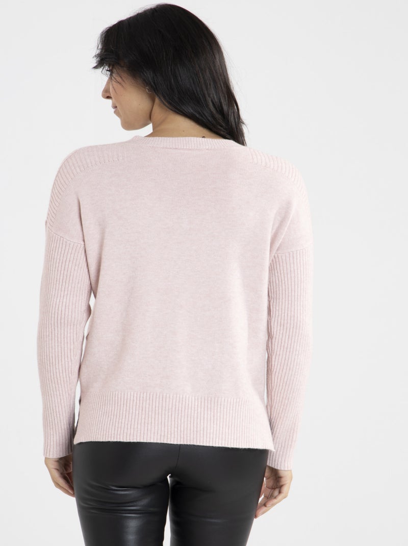 Pull Martine Rose | Gerard Pasquier Avec Col V | Gerard Pasquier Rose - Kiabi