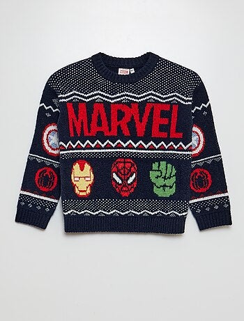 Pull 'Marvel' 'Noël' imprimé