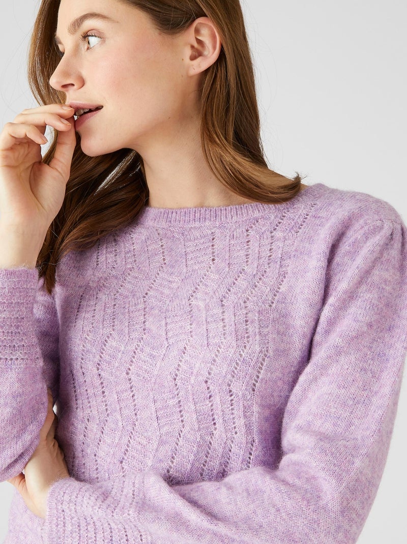 Pull mélange alpaga  - Damart Mauve lilas - Kiabi
