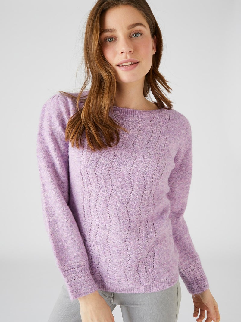 Pull mélange alpaga  - Damart Mauve lilas - Kiabi