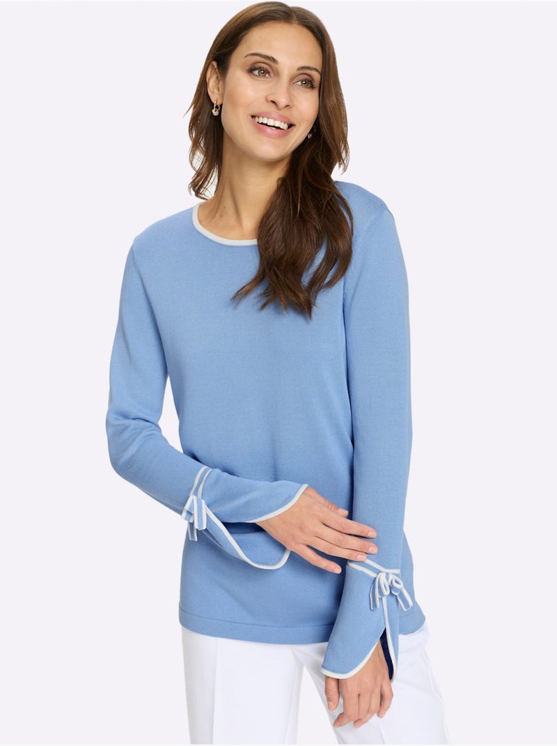 Pull Mélange De Viscose Doux - Taille Standard - Witt Bleu ciel - Kiabi