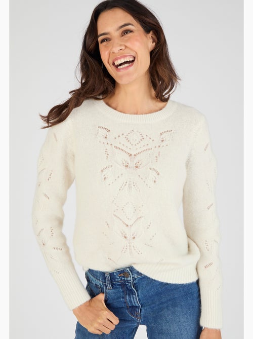 Pull mélange laine et alpaga - Damart - Kiabi