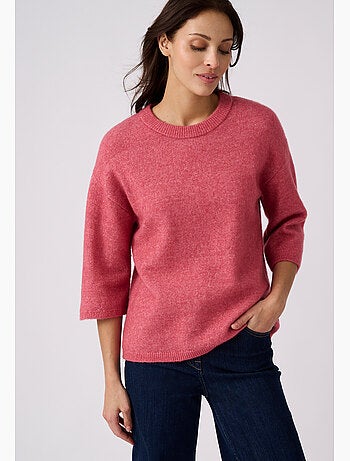 Pull mélange laine et alpaga manches larges - Damart