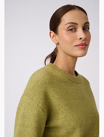 Pull mélange laine et alpaga manches larges - Damart