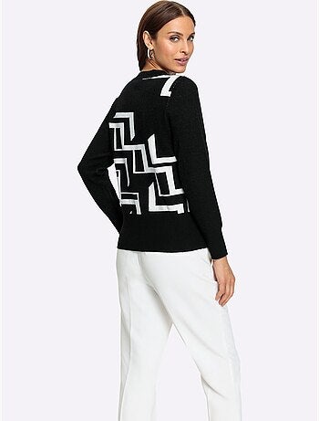 Pull Mélange Raffiné De Motifs Jacquard - Taille Standard - Witt