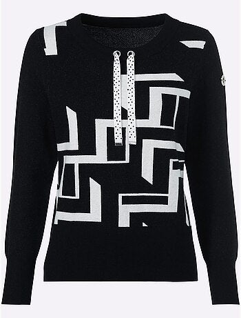 Pull Mélange Raffiné De Motifs Jacquard - Taille Standard - Witt