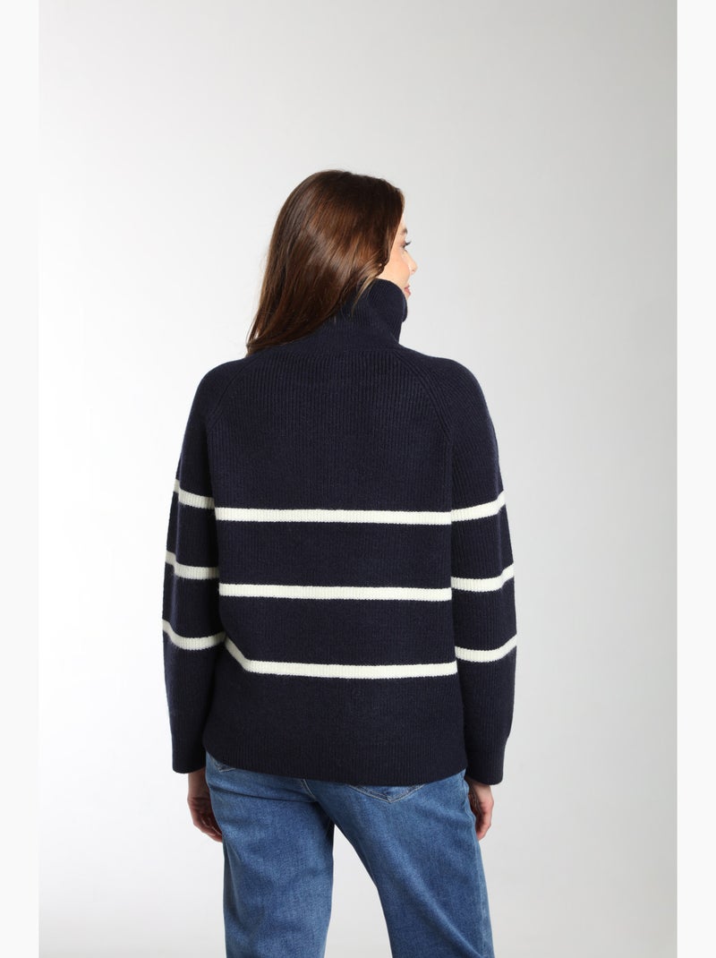 Pull Mer  | Gerard Pasquier Avec Col Camionneur | Gerard Pasquier Bleu marine - Kiabi
