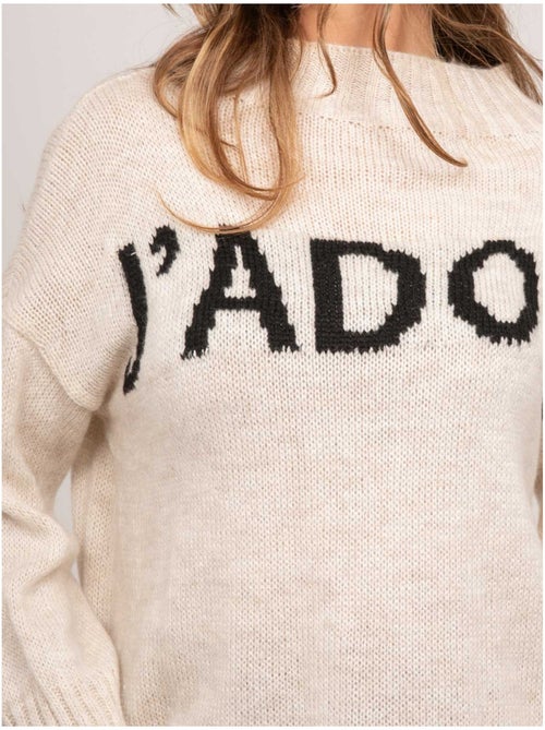 Pull message oversize col montant kyline - Kiabi