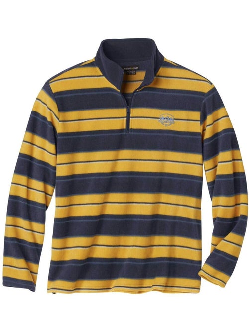 Pull micropolaire rayé rocheuses - atlas for men - Kiabi Pull micropolaire rayé rocheuses - atlas for men - Kiabi
