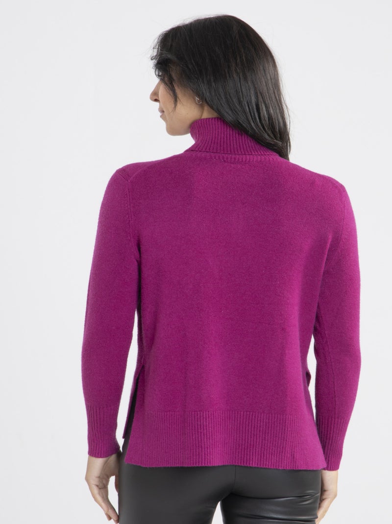 Pull Mina Fushia Pulls roulé Rose fushia - Kiabi