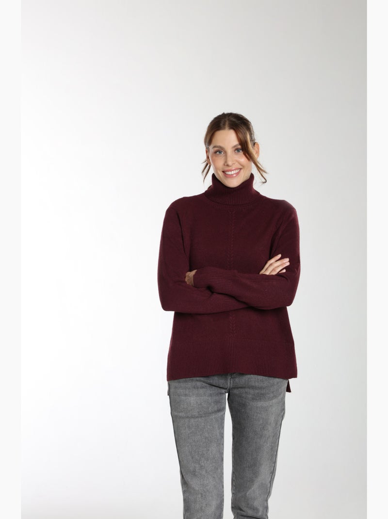 Pull Mina  | Gerard Pasquier Avec Col Roulé | Gerard Pasquier Bordeaux - Kiabi