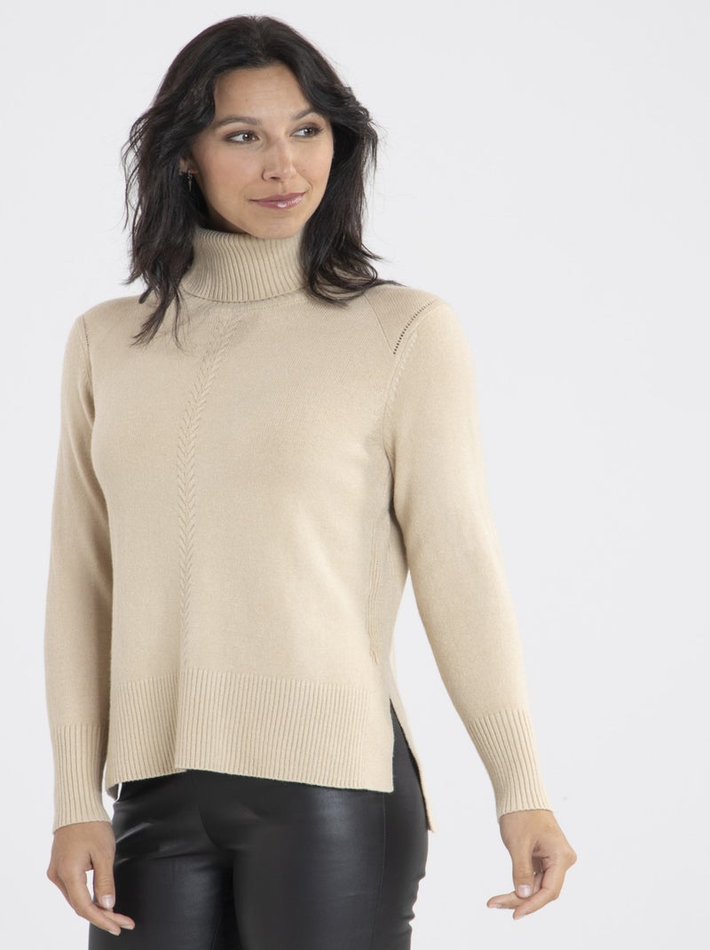 Pull Mina  | Gerard Pasquier Avec Col Roulé | Gerard Pasquier Camel - Kiabi