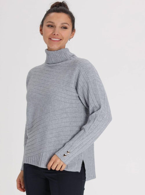 Pull MINA Grey Pull roulé - Kiabi