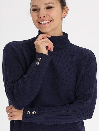 Pull Mina Navy | Gerard Pasquier Avec Col Roulé | Gerard Pasquier