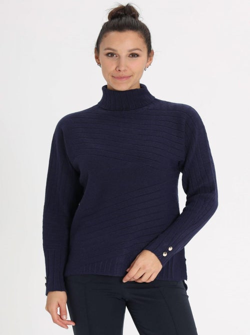 Pull Mina Navy | Gerard Pasquier Avec Col Roulé | Gerard Pasquier - Kiabi