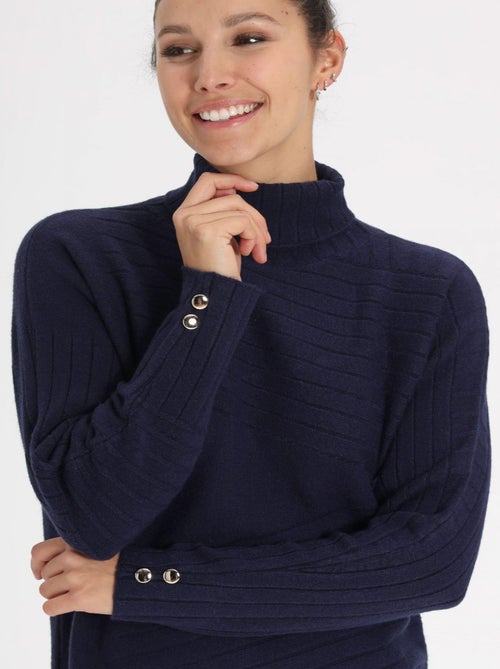 Pull Mina Navy | Gerard Pasquier Avec Col Roulé | Gerard Pasquier - Kiabi