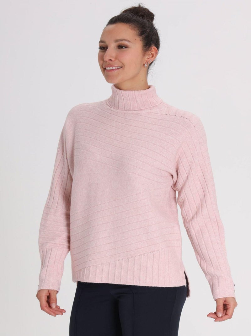 Pull Mina Pink | Gerard Pasquier Avec Col Roulé | Gerard Pasquier Rose - Kiabi