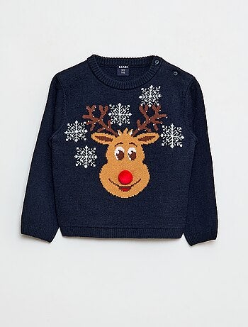 Pull moche de Noël à col rond