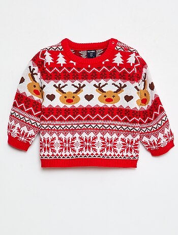 Pull moche de Noël à col rond
