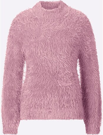 Pull à Col Montant Fil Moelleux à Poils Longs - Taille Standard - Moda Vilona