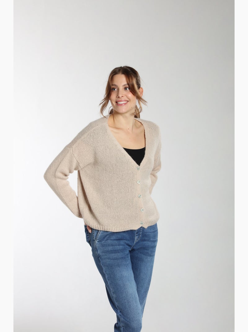 Pull Mohair  | Gerard Pasquier Beige - Kiabi