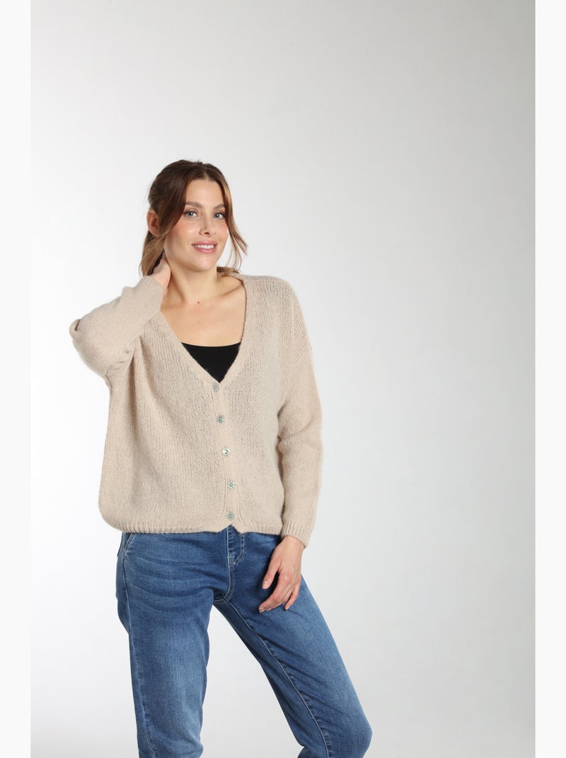 Pull Mohair  | Gerard Pasquier Beige - Kiabi