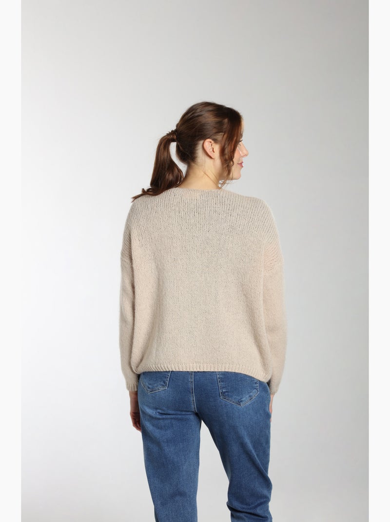 Pull Mohair  | Gerard Pasquier Beige - Kiabi