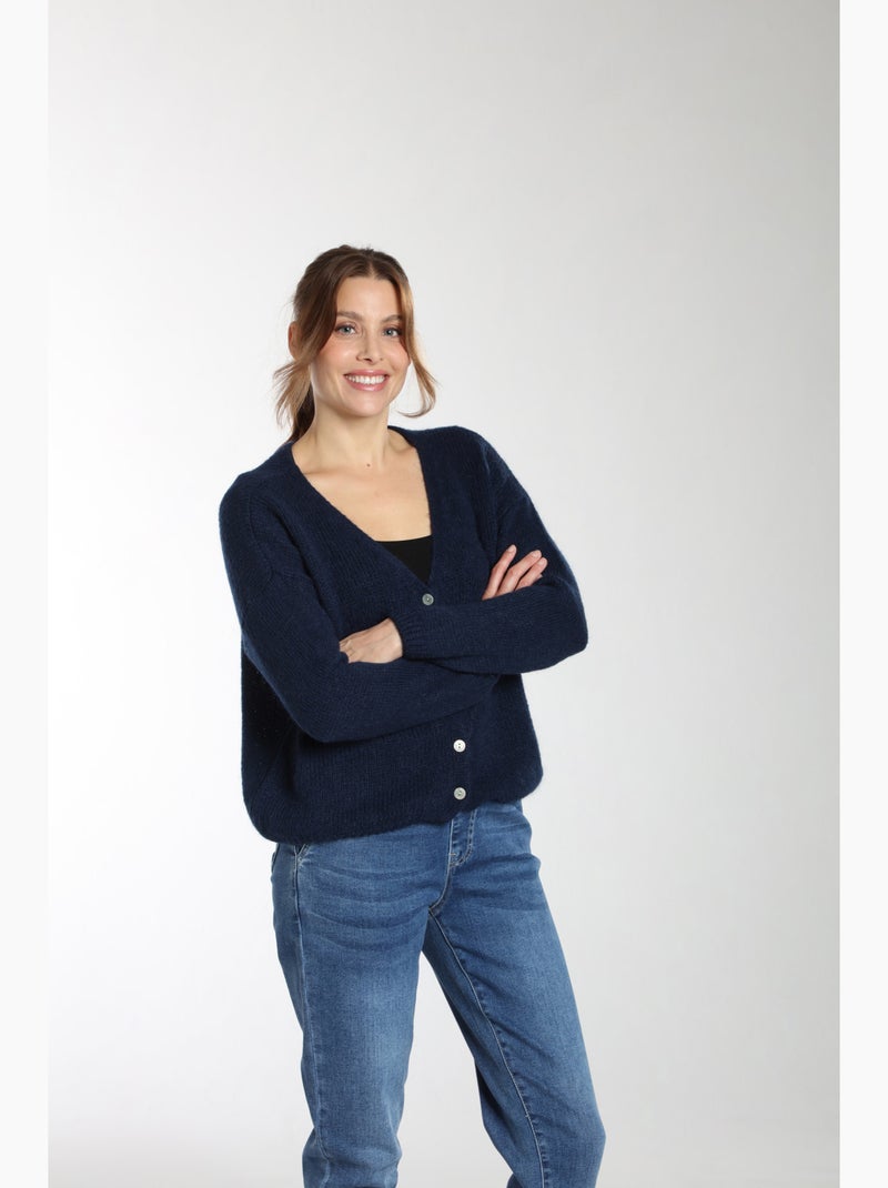 Pull Mohair  | Gerard Pasquier Bleu marine - Kiabi