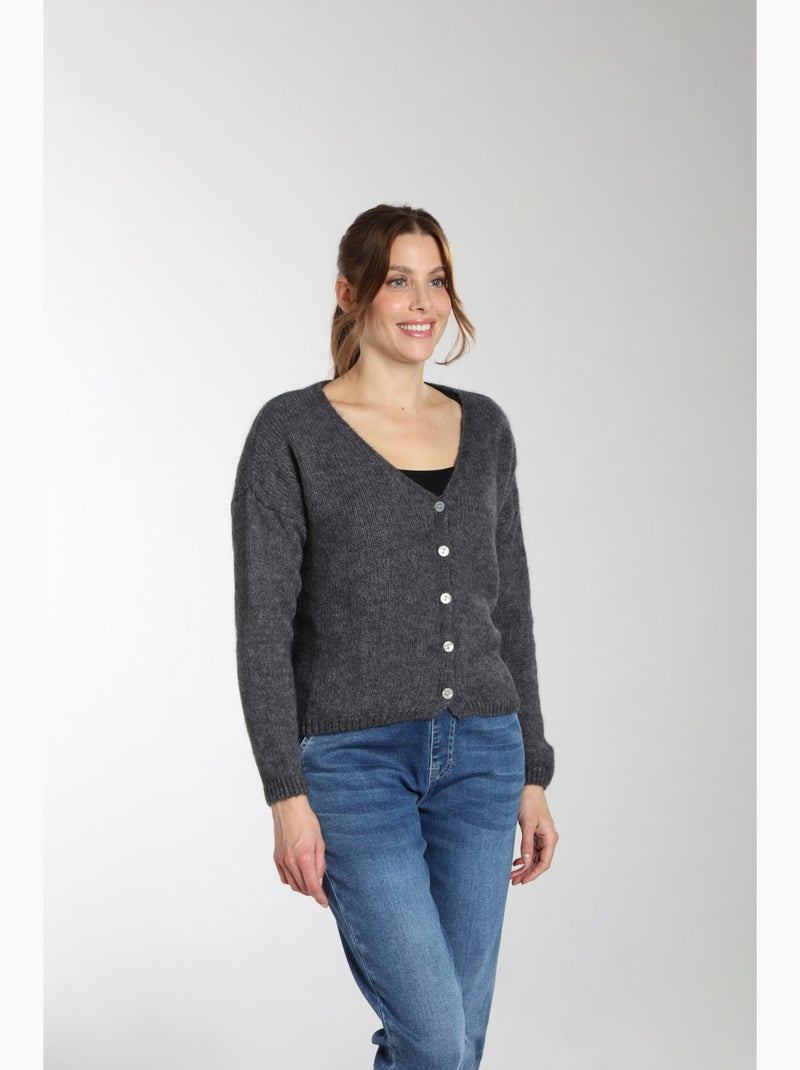 Pull Mohair  | Gerard Pasquier Gris - Kiabi