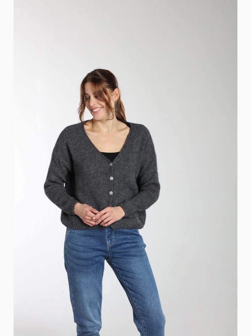 Pull Mohair  | Gerard Pasquier Gris - Kiabi