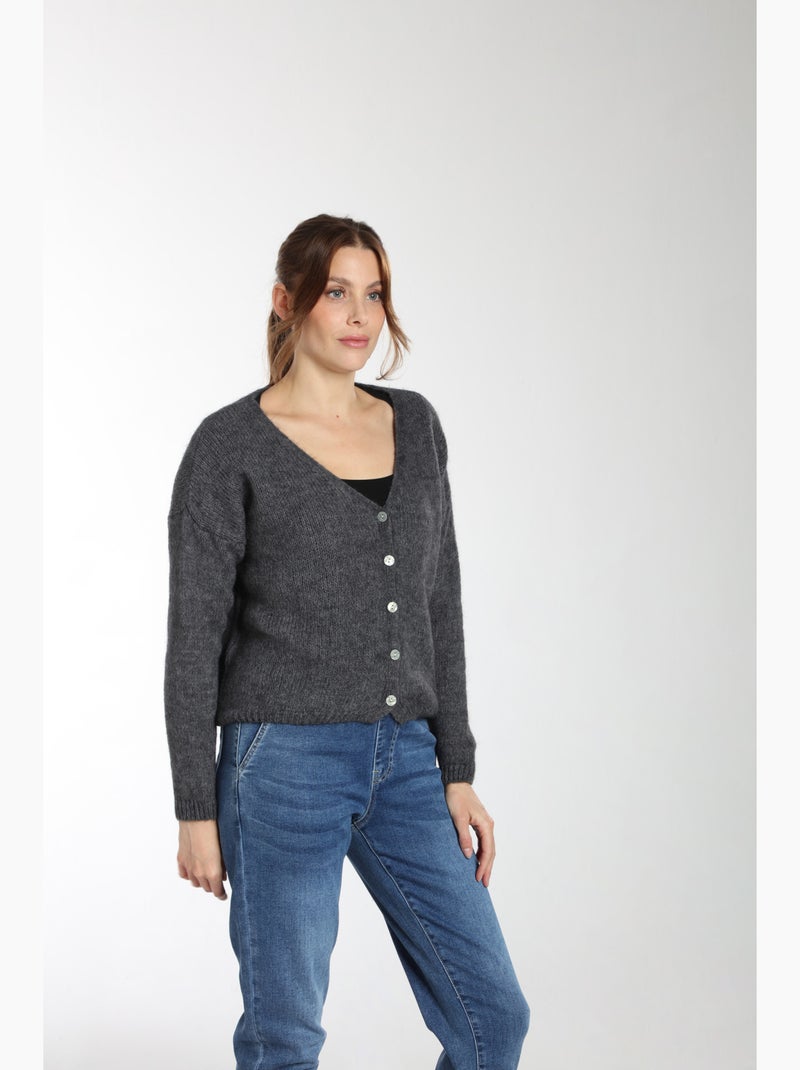 Pull Mohair  | Gerard Pasquier Gris - Kiabi