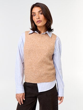 Pull mohair sans manches