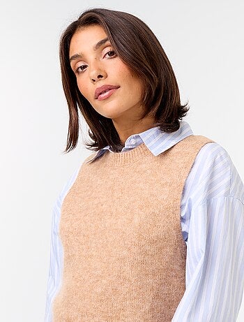 Pull mohair sans manches