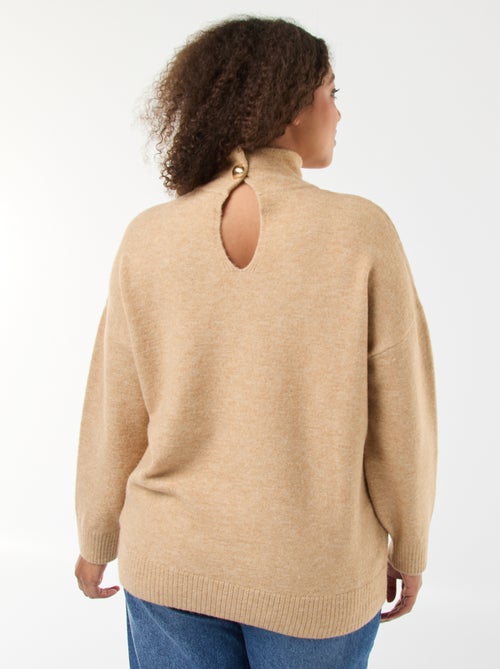 Pull montant avec fente bijou au dos - Kiabi