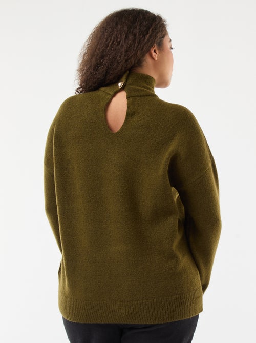 Pull montant avec fente bijou au dos - Kiabi