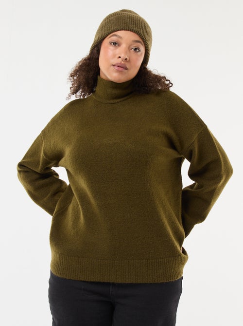 Pull montant avec fente bijou au dos - Kiabi