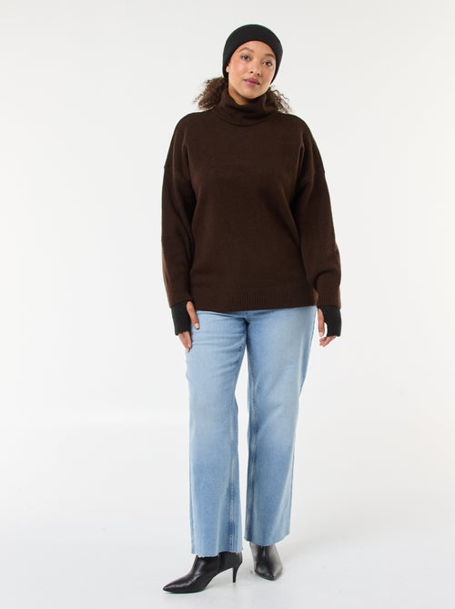 Pull montant avec fente bijou au dos - Kiabi