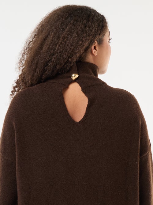 Pull montant avec fente bijou au dos - Kiabi