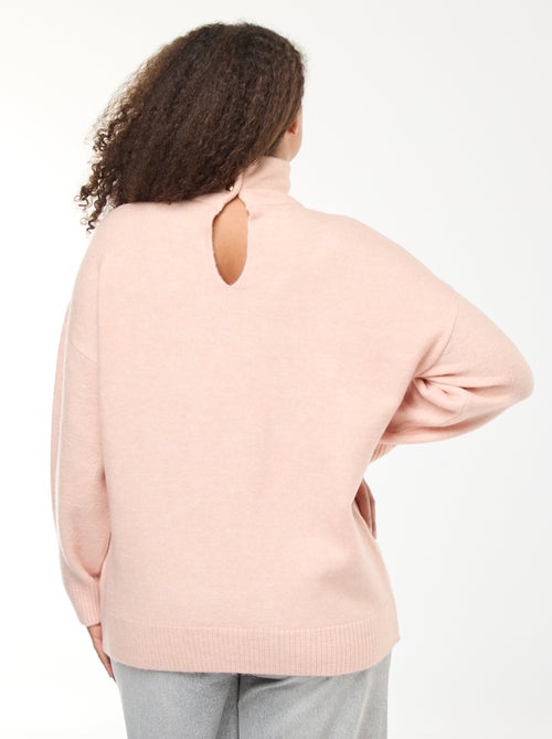 Pull montant avec fente bijou au dos - Kiabi