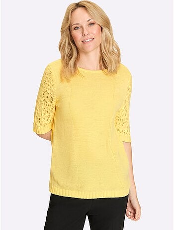 Pull Motif Ajouré à La Manche - Taille Standard - Moda Vilona