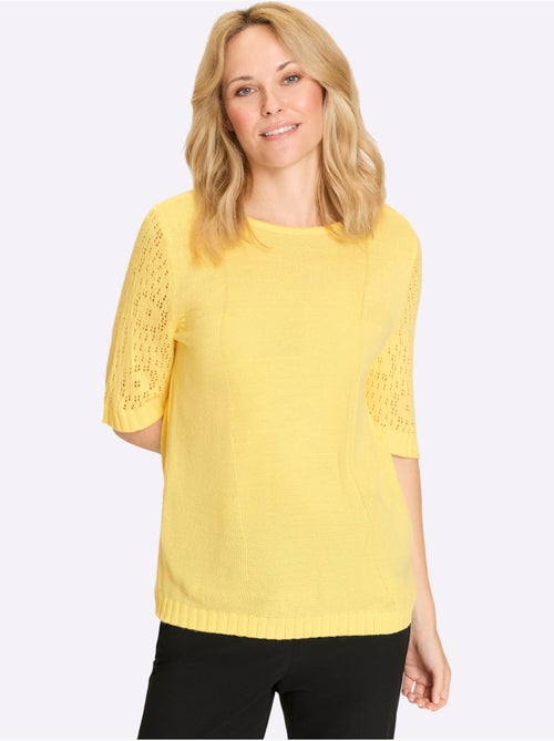 Pull Motif Ajouré à La Manche - Taille Standard - Moda Vilona - Kiabi